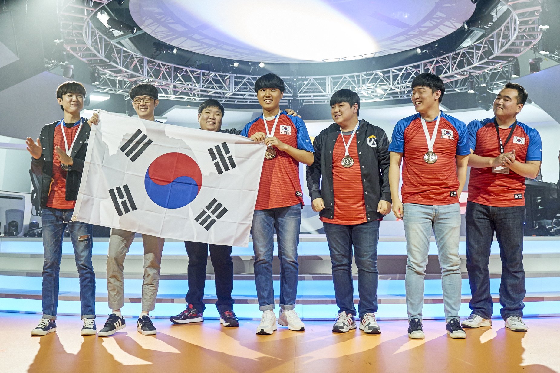 2018 OVERWATCH WORLD CUP Omen HP Team South Korea Jersey Sz Small