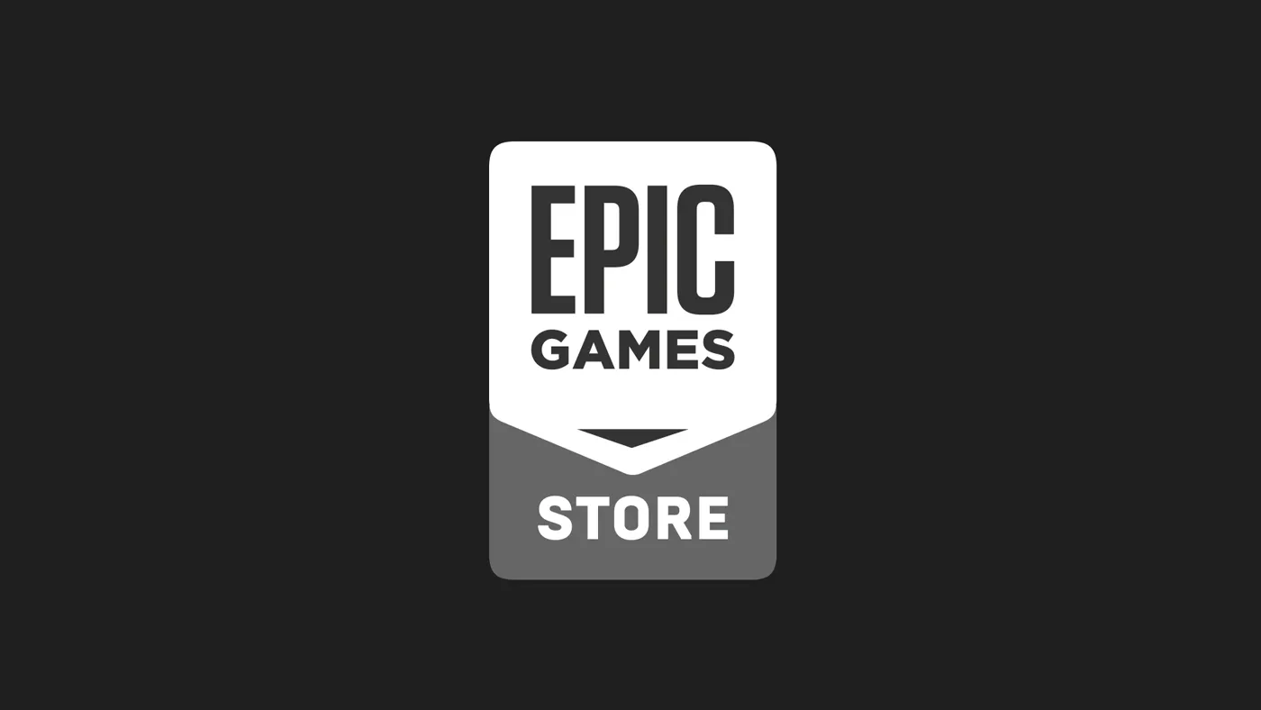 The Epic Games Store logo in front of a plain black background.