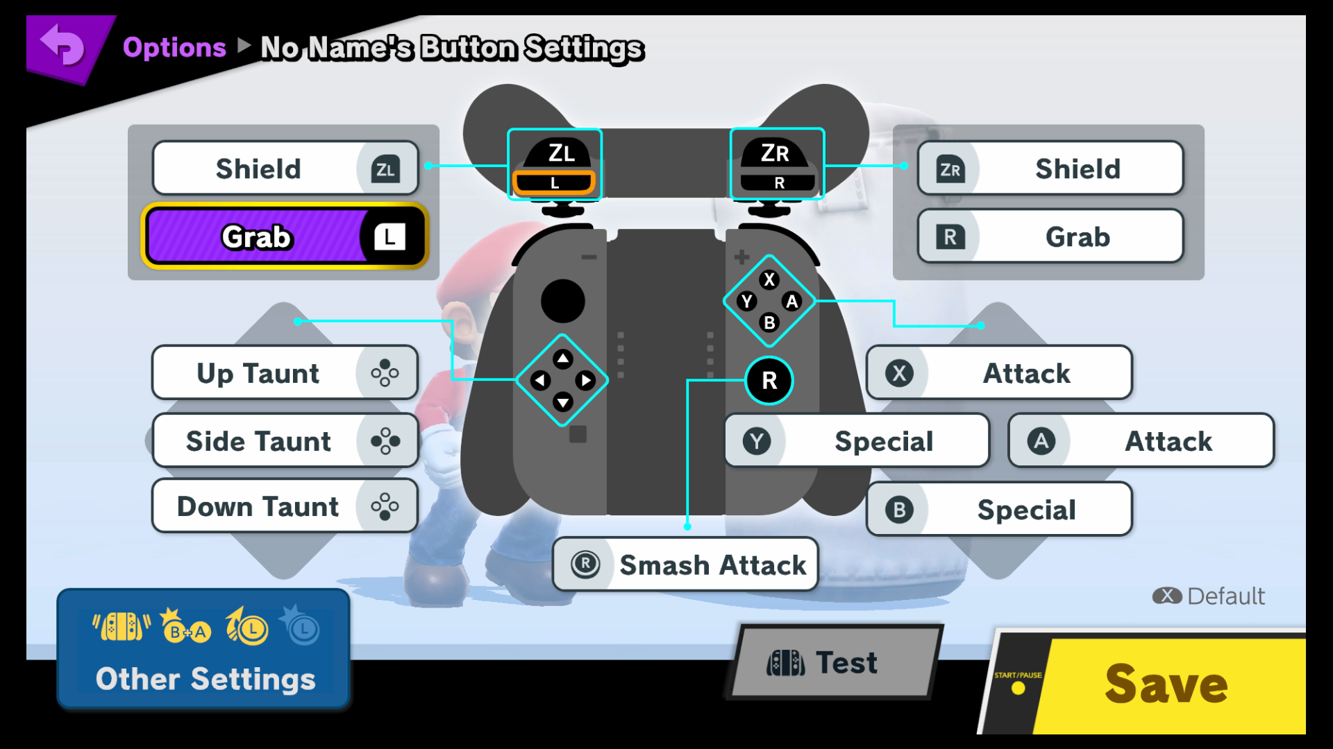 Super smash bro controls