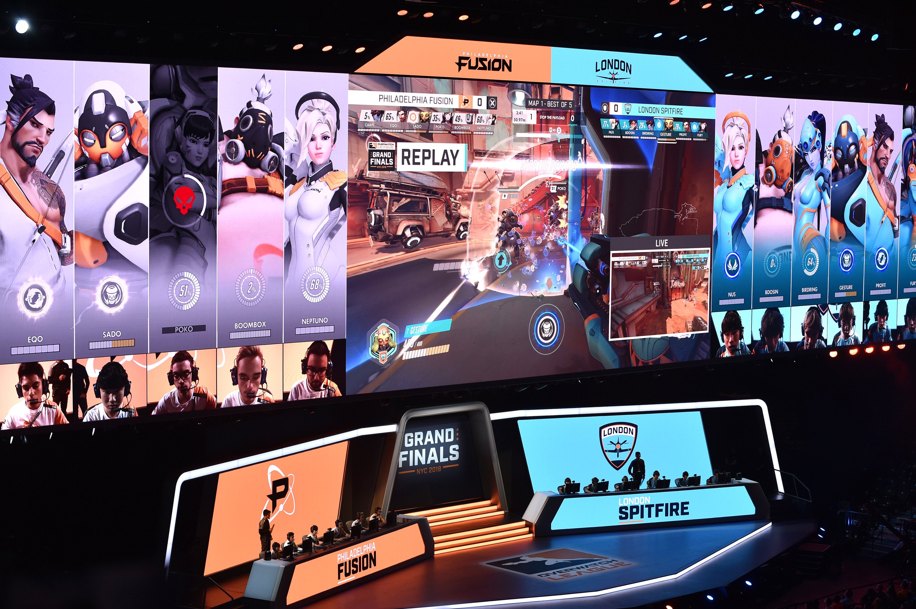 Overwatch League grand finals stage.