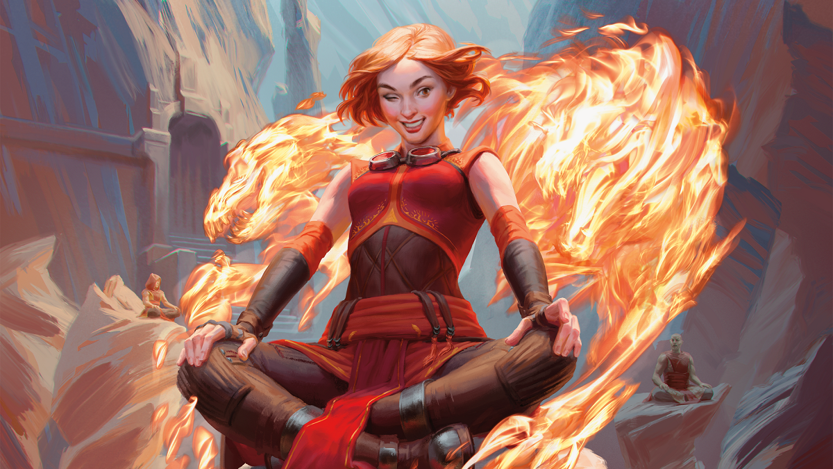 Chandra Acolyte of Flame Art Magic Core Set 2020