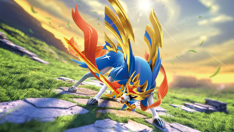 Eevee on X: Zacian picture replaced the Pokémon Day Logos from here So  Next Pokémon to join the Fray Its Zacian  / X