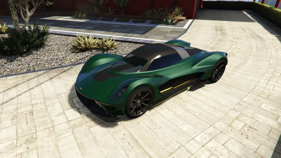 Dewbauchee Vagner parked in the driveway.