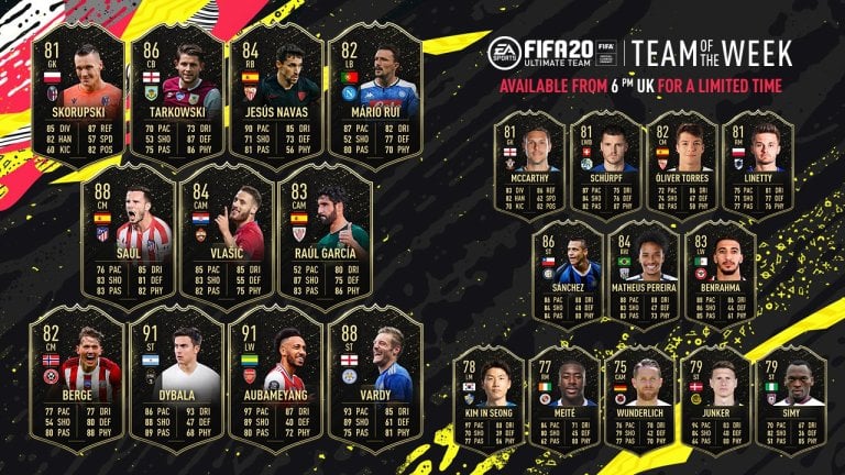 FIFA 20 TOTW 2 LIVE: Ultimate Team Updates for new FUT cards