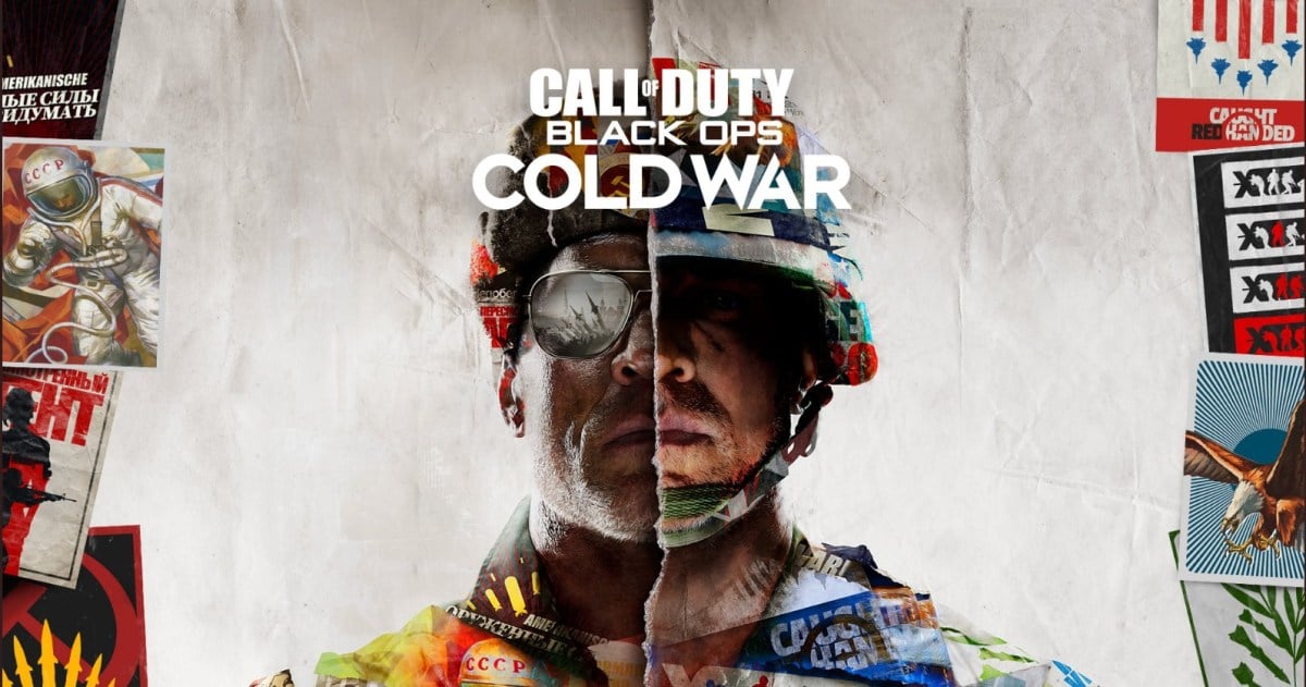 Call of Duty Black Ops Cold War cover art, showing a soldier wearing a helmet.