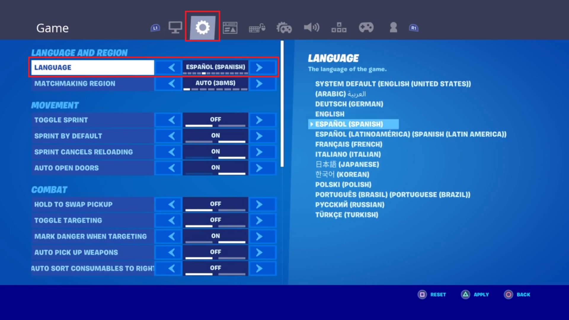 How To Change The In-game Language Settings In Fortnite