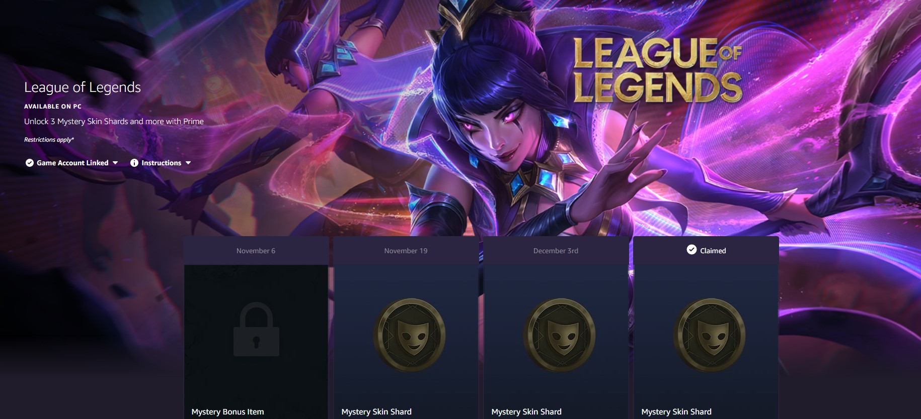 New League of Legends skin shard is available for Prime Gaming