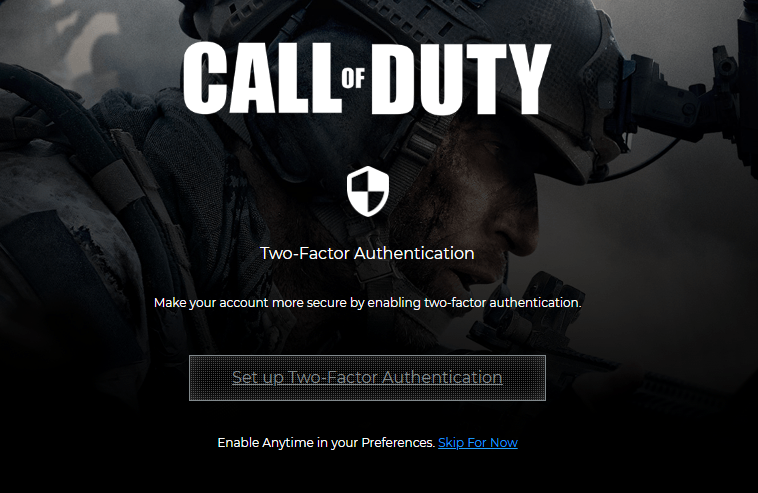 call of duty account verification not working