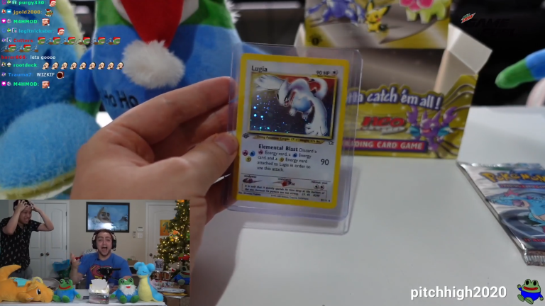 Mizkif pulls Lugia Pokémon card worth potentially $129,000