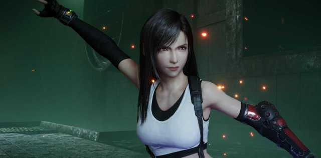 Tifa is getting ready to fight.