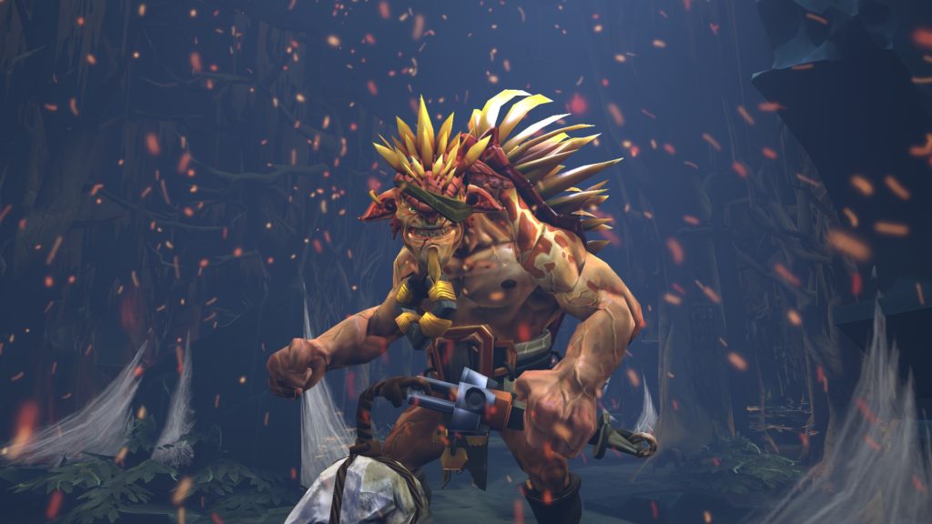 Bristleback, from Dota 2, a spiny animal wielding a club and an eyepatch.
