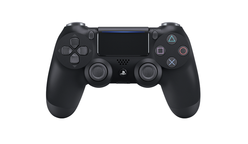 PS4 controller on white background