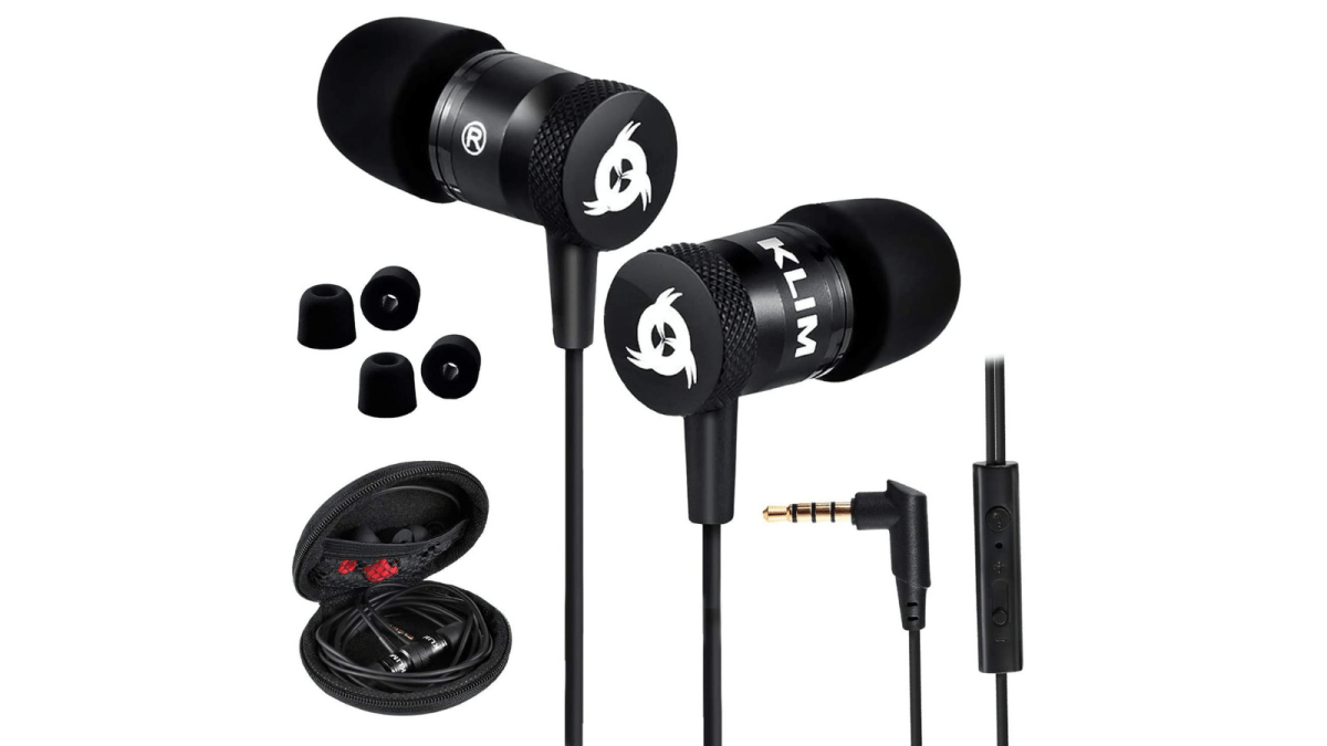 KLIM Fusion Earbuds with Microphone + Long-Lasting Wired Ear Buds deal of the day