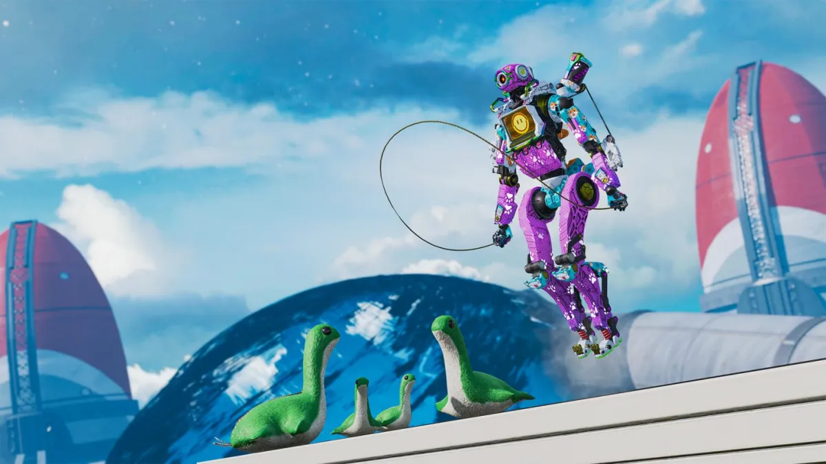 Pathfinder jumping rope in Apex Legends