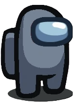 The grey color from Among Us, a light creature with a grey visor and backpack