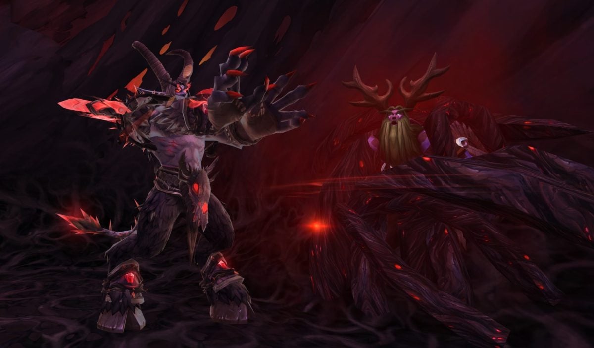 Xavius tortures Malfurion in Darkheart Thicket, WoW