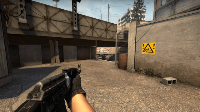 CS:GO AK-47 at T-spawn area on Overpass