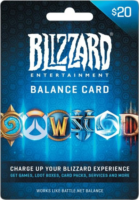 A  Blizzard balance card.