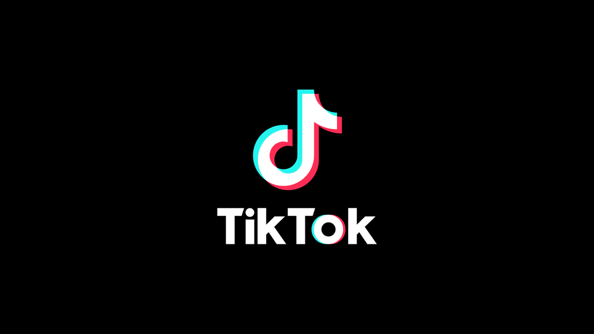 the tik tok logo on a black background