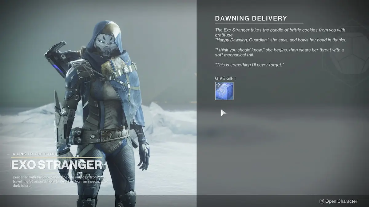 Exo Stranger gift delivery in Destiny 2