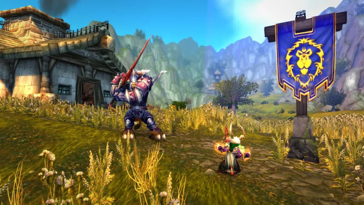 players attacking each other in a pvp battle in world of warcraft