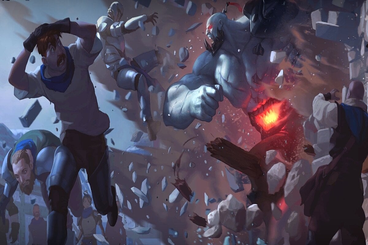 Image of Sion towering over opponents