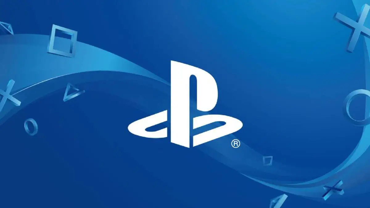 the PlayStation logo on a blue background with Xs, triangle, squares, and circles.