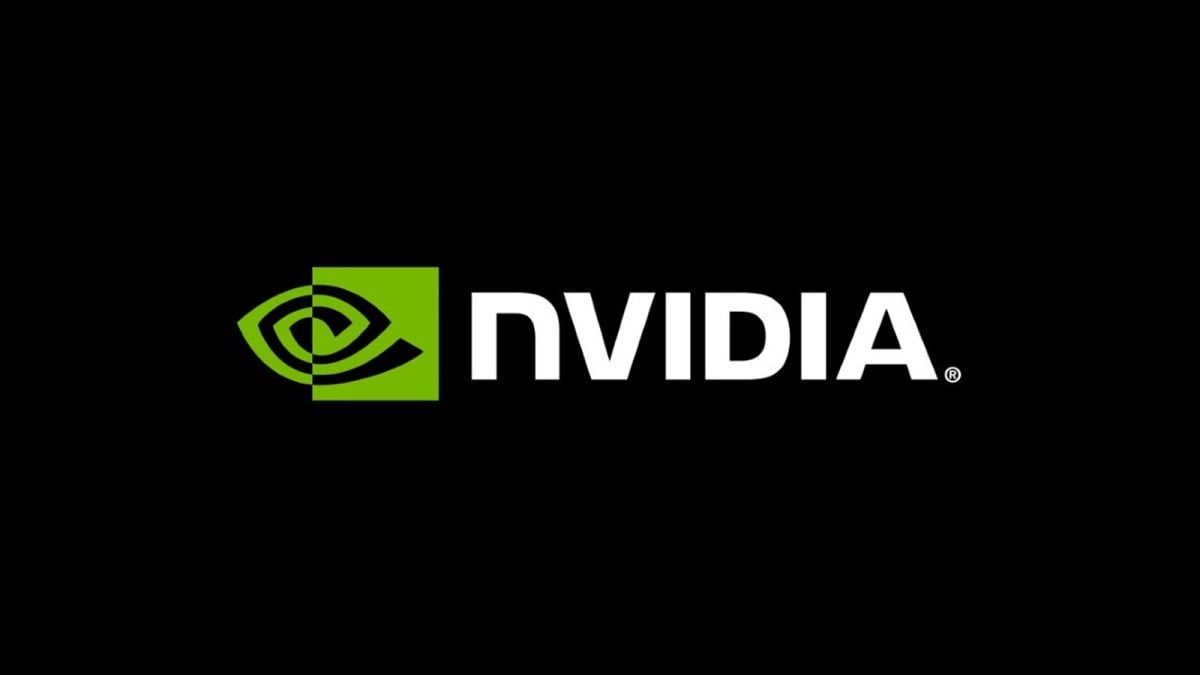 Nvidia Logo with green logo and white lettering, as of 2022