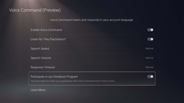 How to test voice commands on PS5
