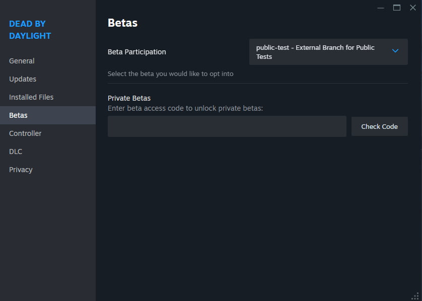 Как присоединиться к публичной тестовой сборке (PTB) в Dead by Daylight