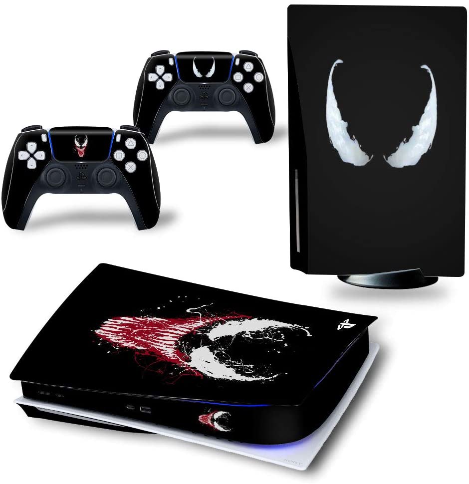 Venom PS5 Console Skin and PS5 Controller Skins Set
