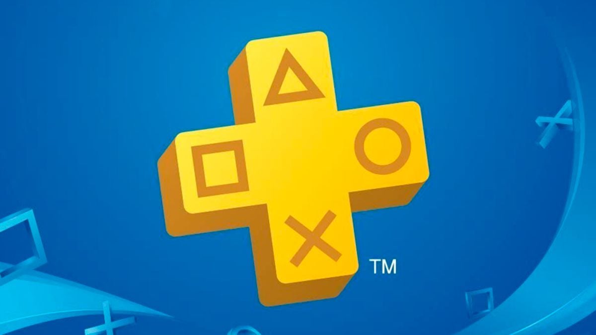 PS Plus logo, a yellow plus sign with the triangle, circle, square, and X buttons.