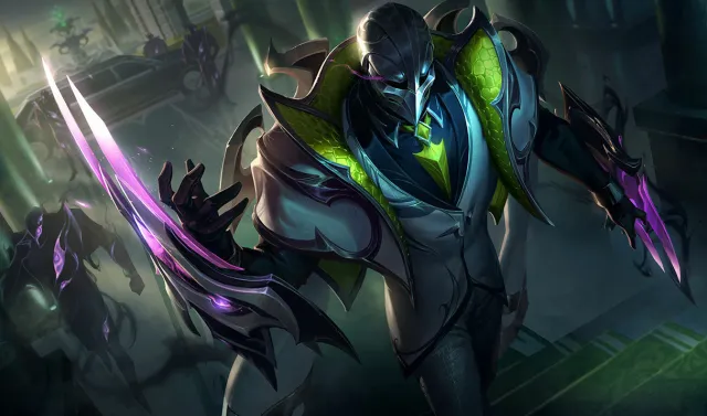 Zed's suits up alongside his clones in his Debonair skin.