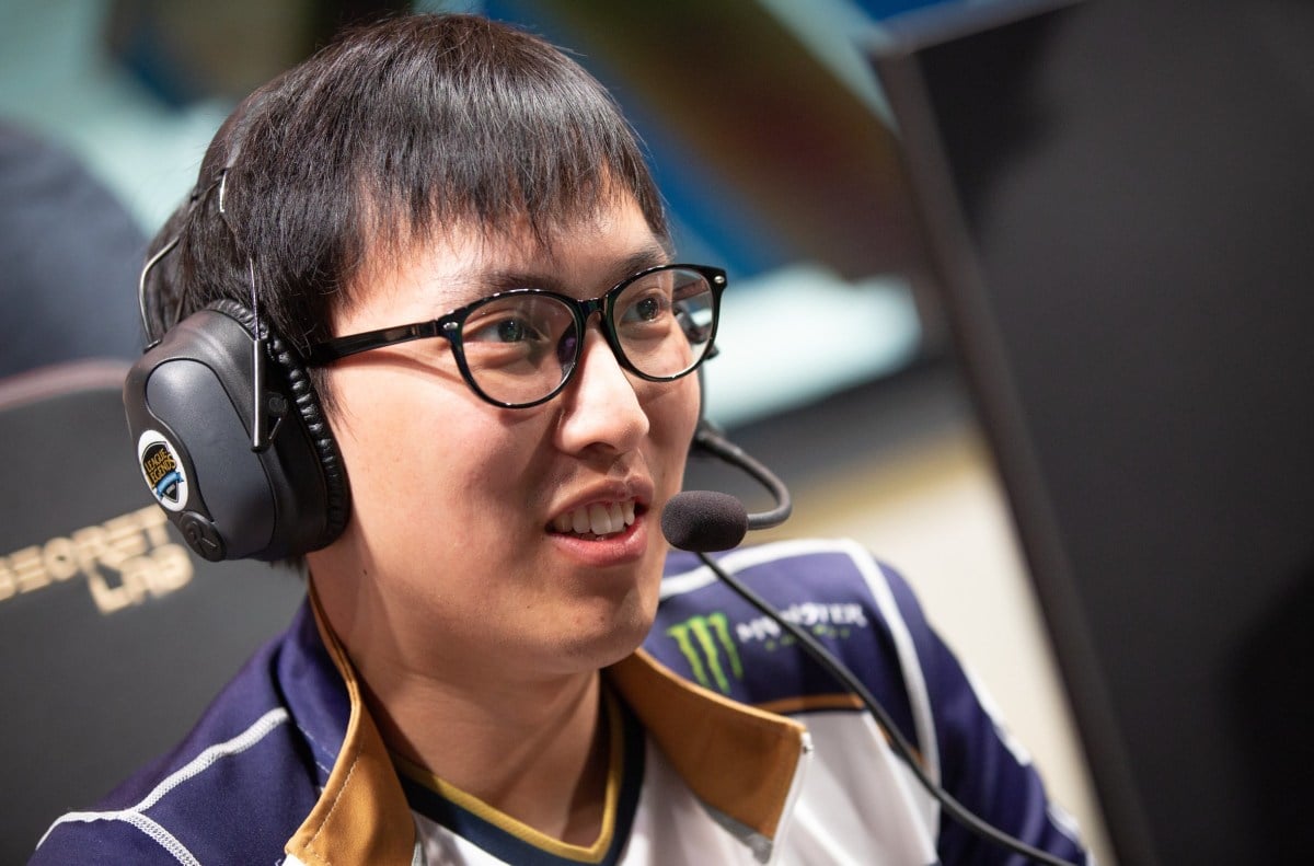 Doublelift smiles while playing League for Team Liquid in 2020