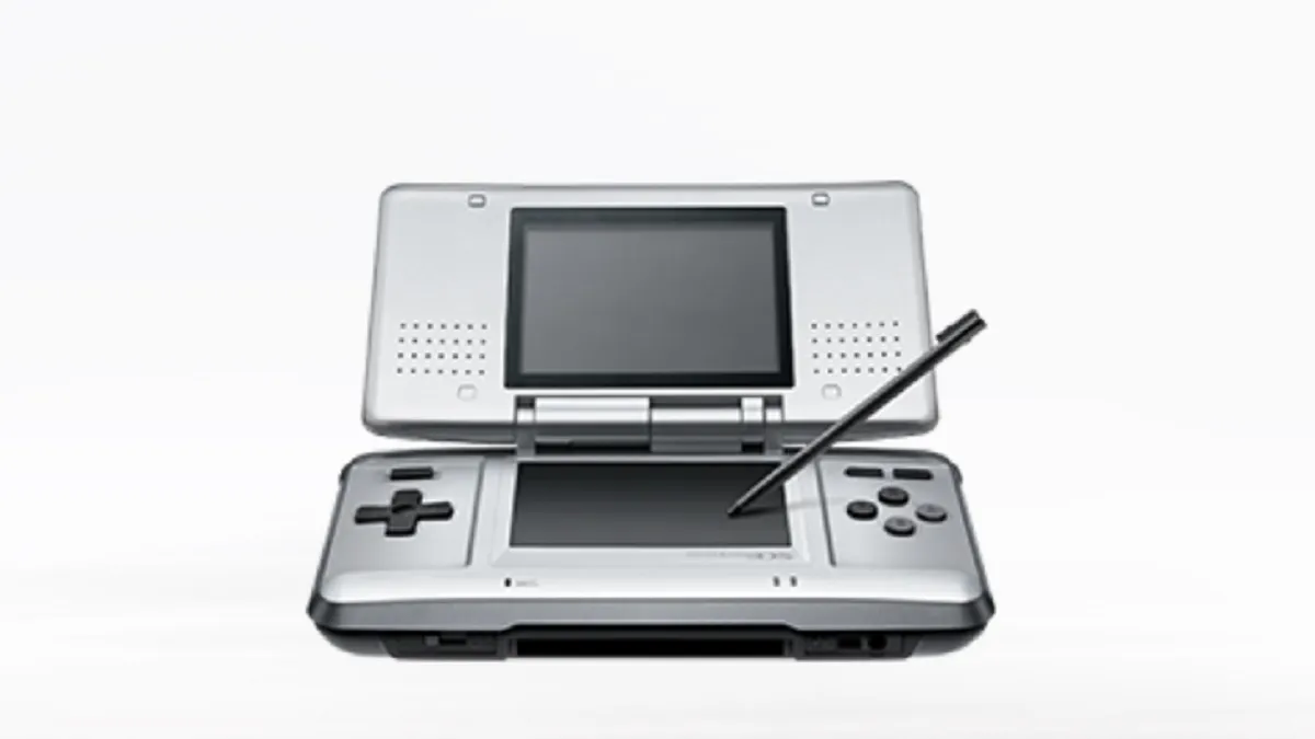 Nintendo DS console with stylus