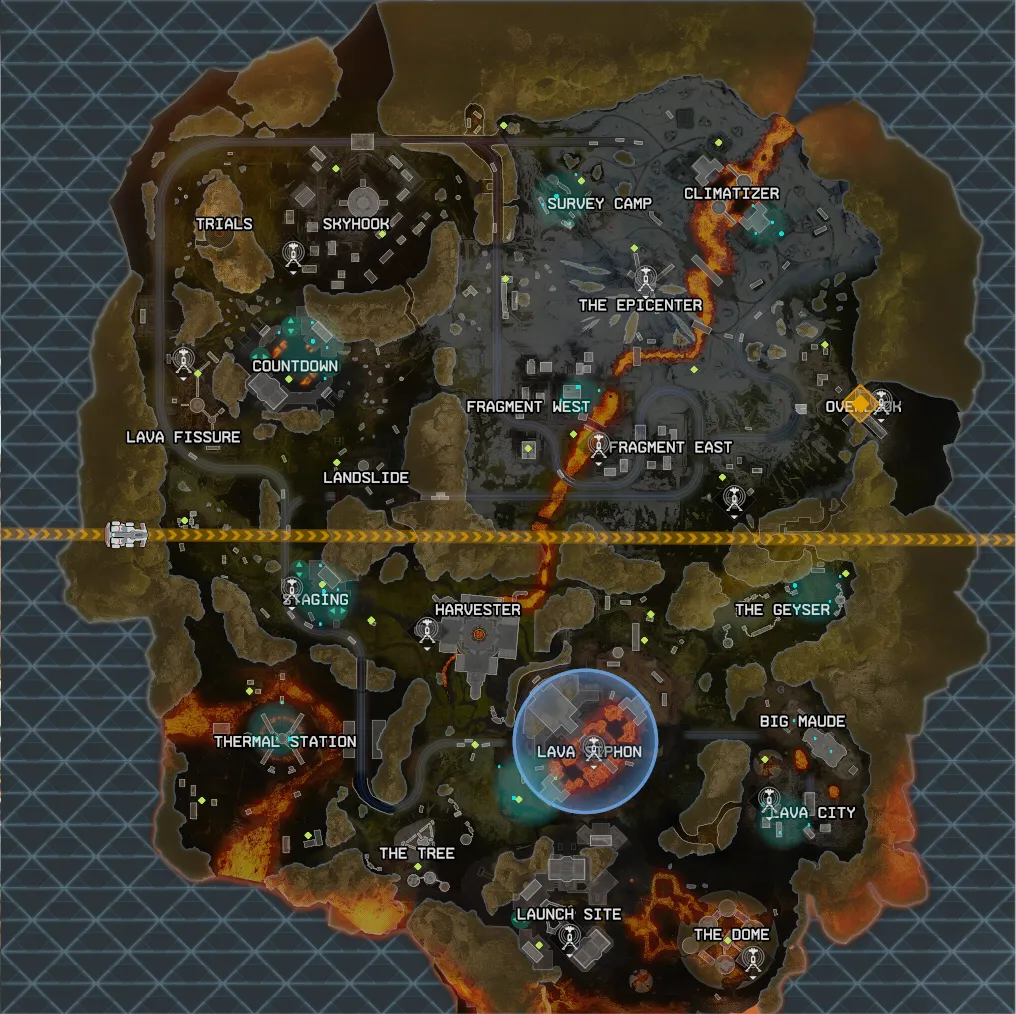 The World's Edge map, current as of season 14.