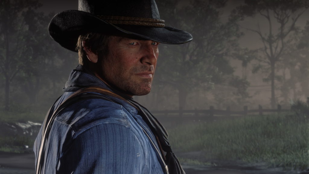 Arthur Morgan wearing a hat in Red Dead Redemption