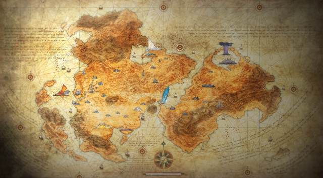 Map of Valisthea in Final Fantasy 16.