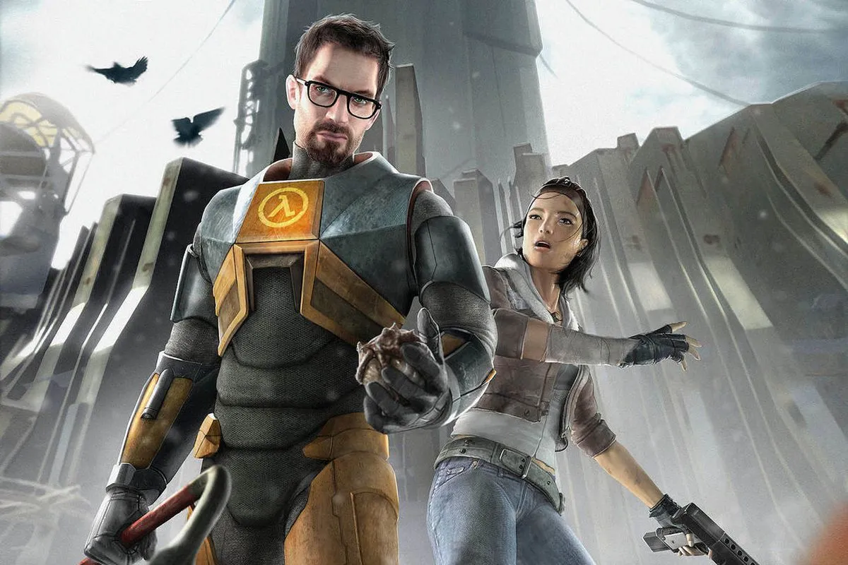 Half-Life 2 protagonists Gordon Freeman and Alyx Vance.