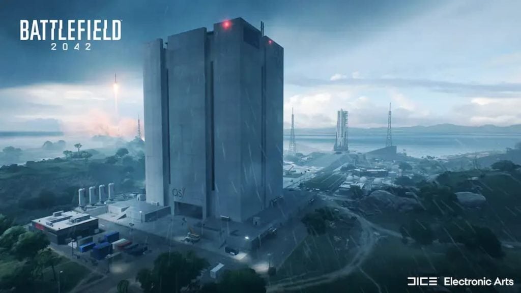 A building in promo art for Battlefield 2042.