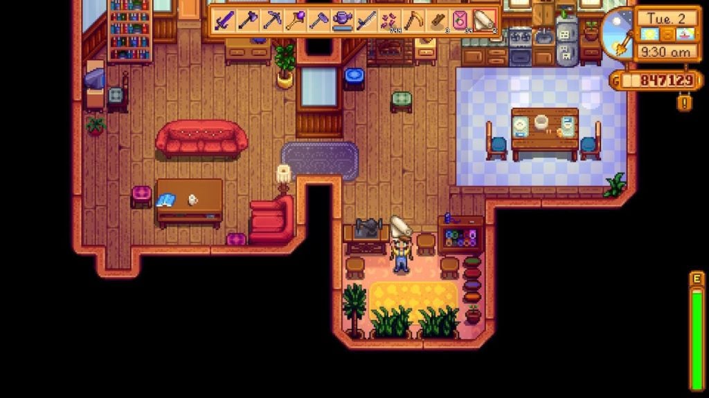 Player in Stardew Valley is holding Cloth
