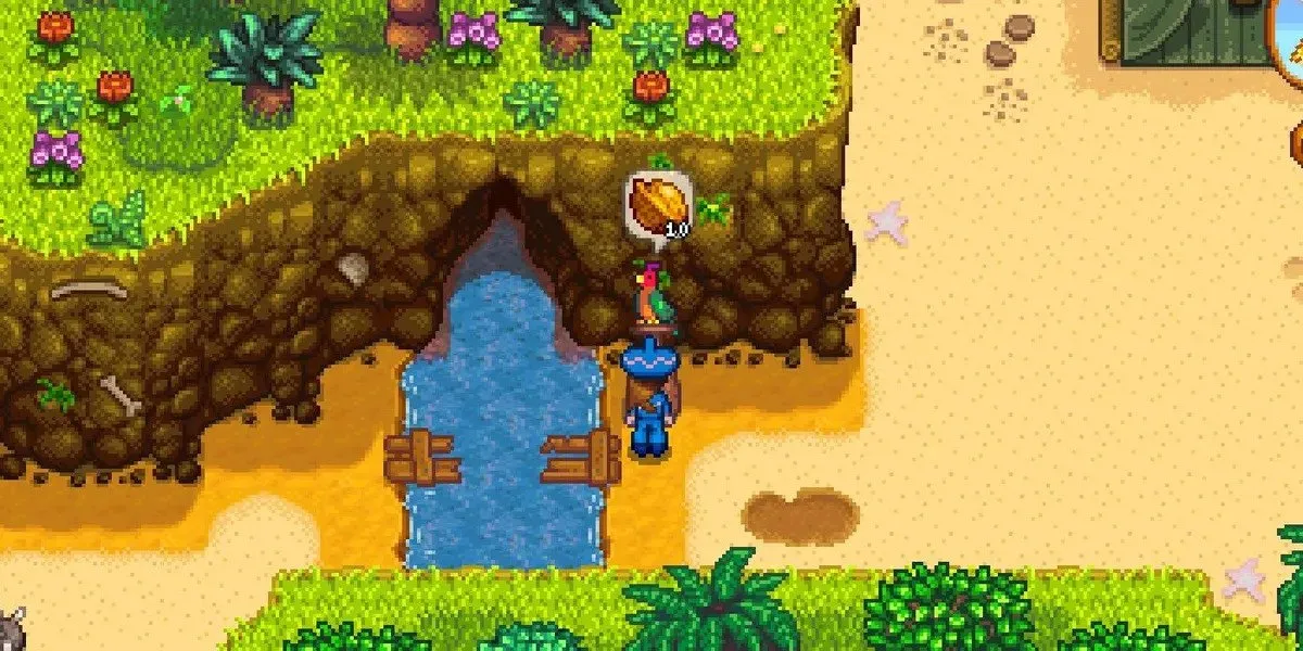 A river in Stardew Valley