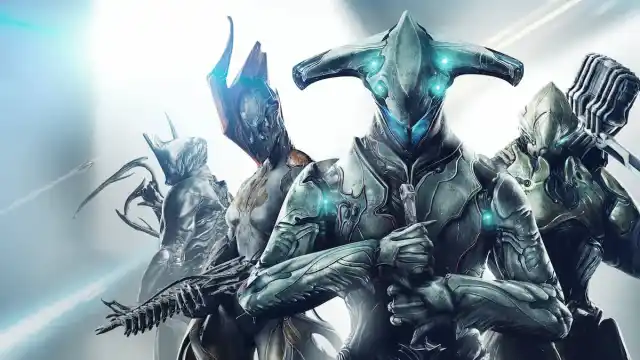 A picture of four characters from Warframe.