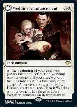 Anuncio de la boda, una tarjeta de Magic: The Gathering.