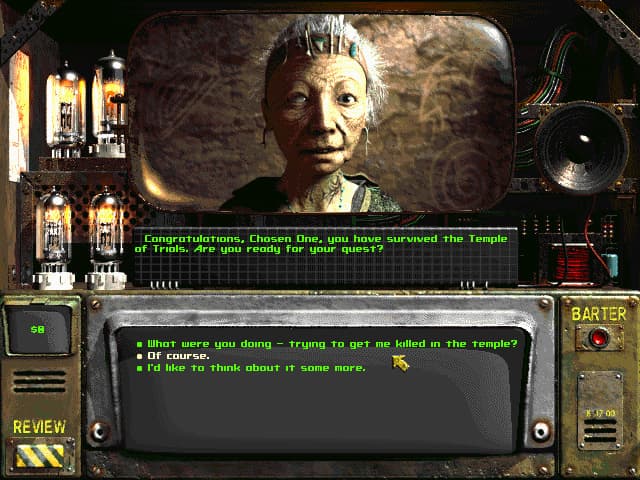 Fallout 2 dialogue with an NPC