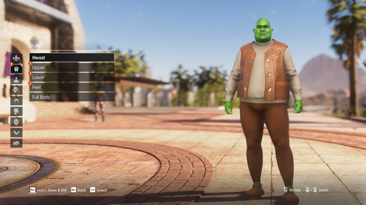 A boss in Saints Row made to look like Shrek