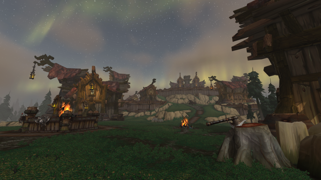 A panoramic view of the Howling Fjord in WoW Wrath Classic