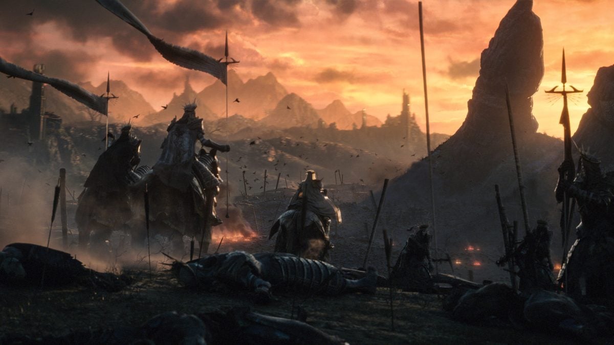 A war-torn horizon with soliders from Lords of the Fallen