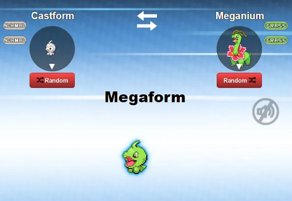 The fusion of Castform and Meganium.