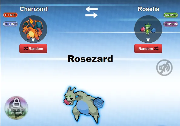 The fusion of Charizard and Roselia.